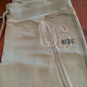 Aerie Sage Green Women’s low rise Vintage Y2K sweatpants size Medium